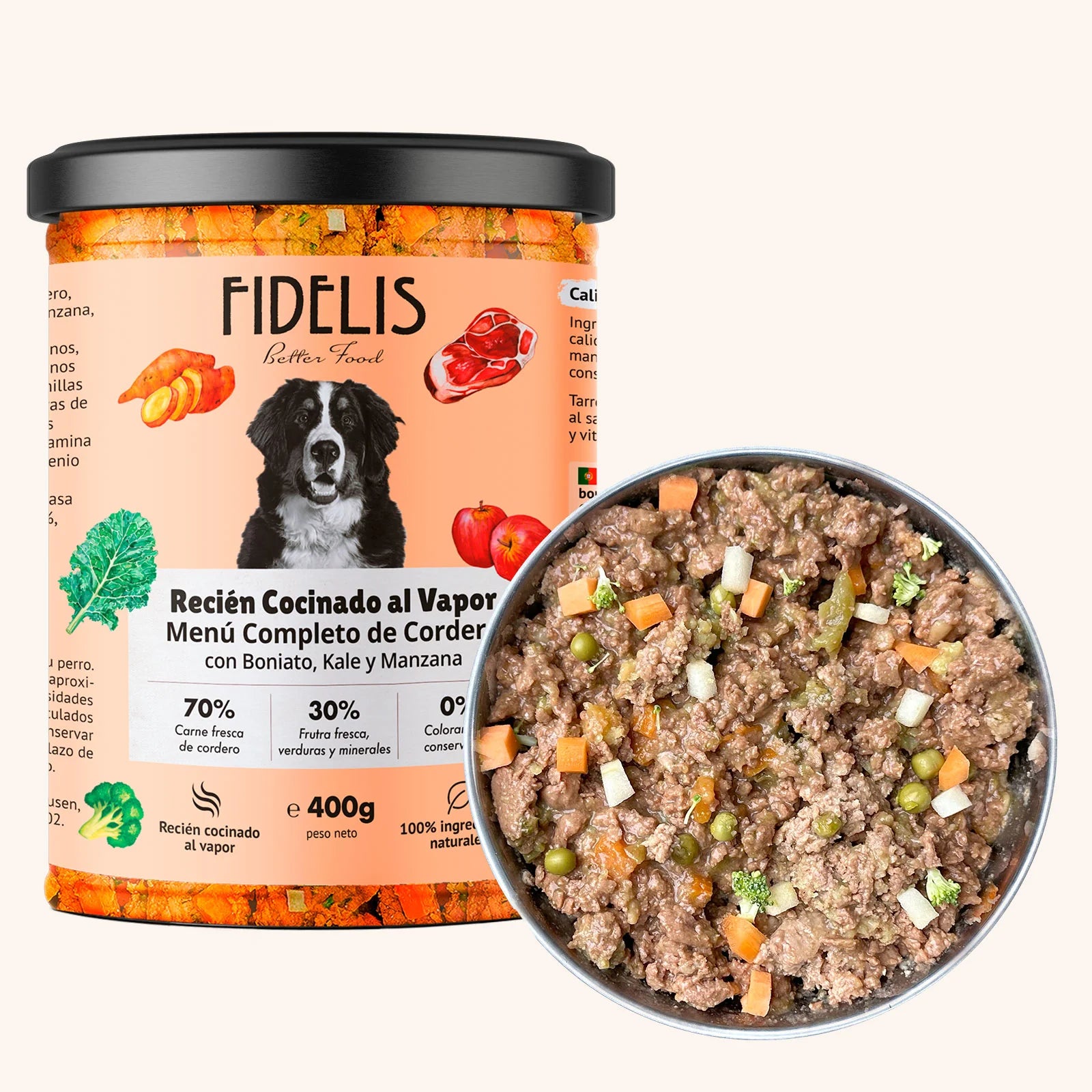SANADOG Natural Wet Rabbit Food with Sweet Potato, Apricot, and Hemp