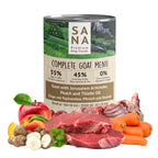 Comida Natural húmeda de Cabra con aceite de alcachofa melocotón y cártamo SANADOG
