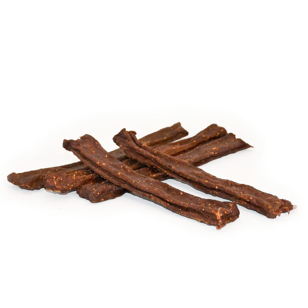 Tiras limpiadientes de Ternera con Caballo, peras y aceite linojo SANADOG