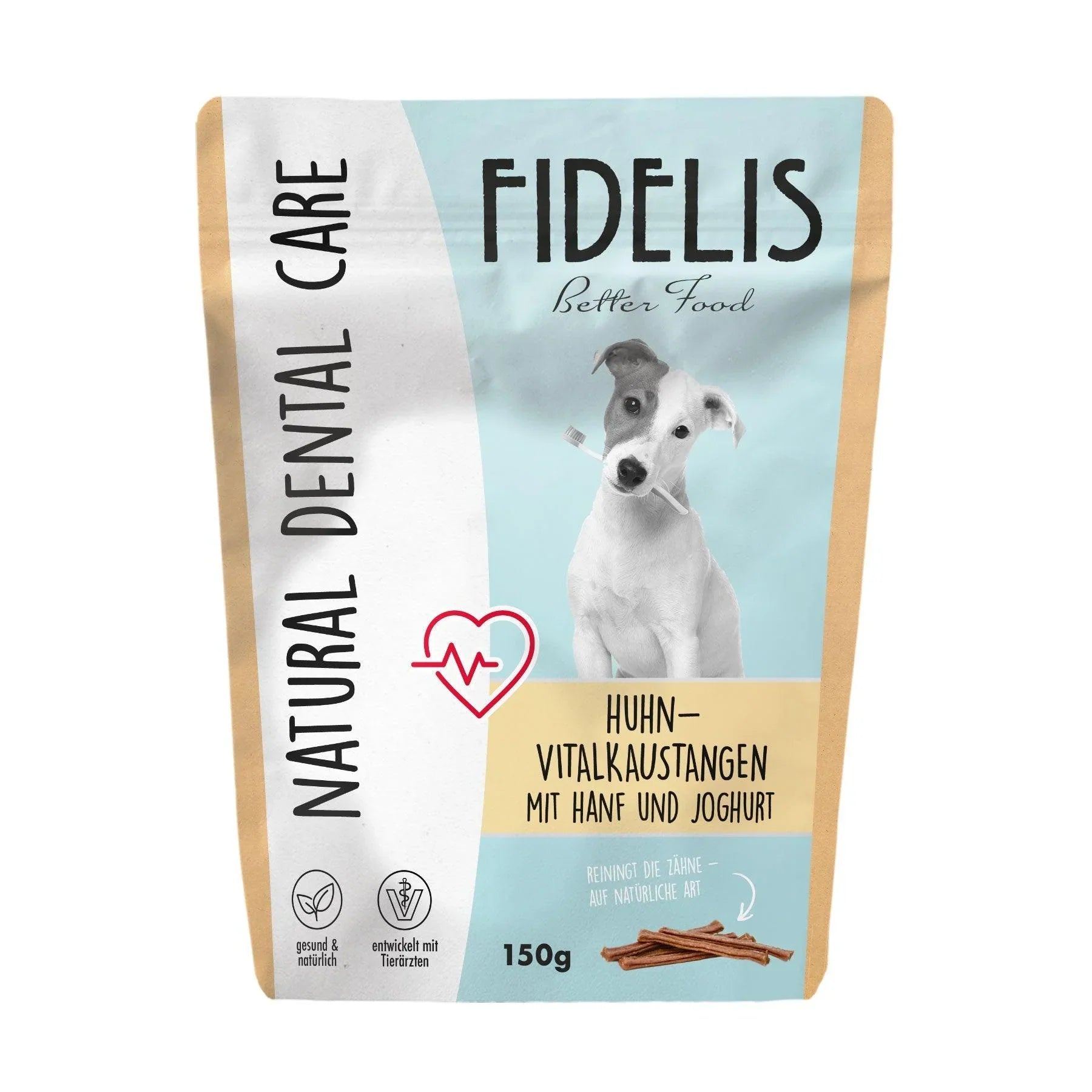 Bandes nettoyantes pour les dents SANADOG au poulet, au chanvre et au yaourt